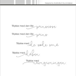 Simple and Basic Stempel – Tillykke med den lille prinsesse