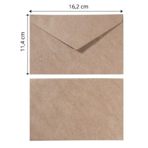 Kuvert 11,4×16,2 Kraft