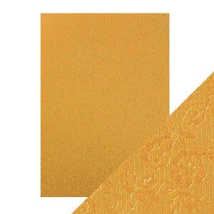 Craft Perfect – Luxury Embossed Card – Honey Gold Roses – A4