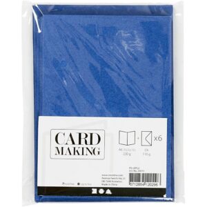 Kort & Kuverter – 10,5 x 15 cm – 6 sæt – Blå
