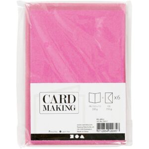 Kort & Kuverter – 10,5 x 15 cm – 6 sæt – Pink
