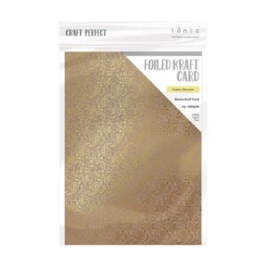 Craft Perfect – Karton med folie – gold blossom