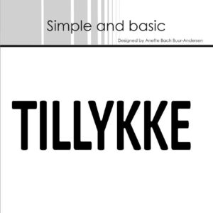 Simple and Basic die – Text Plate – Tillykke