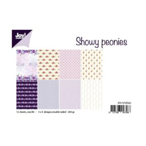 JOY – Paperpad – A4 – Showy Peonies