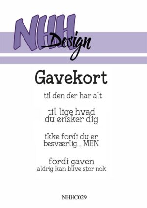 NHH Design Stempel – Gavekort