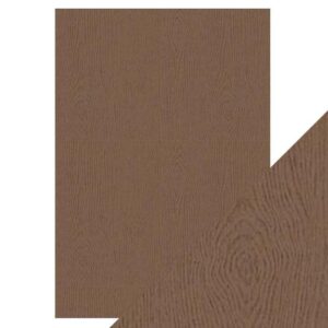 Craft Perfect – Håndlavet bomuldspapir med mønster – Oak Woodgrain – A4