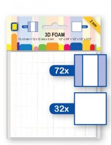 JEJE 3D skumpuder Firkantet 2 mm