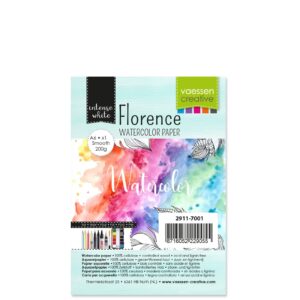 10 ark – Florence – Watercolor paper Smoth – Ekstra hvid – A6