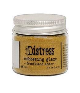 Distress Embossing Glaze – Fossilized Amber