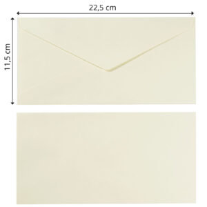 Kuvert 11,5×22,5 Elfenben