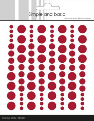 Simple and Basic Enamel Dots – Chili Rød