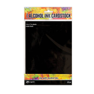 Tim Holtz alcohol ink cardstock black matte