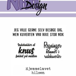 NHH Design Stempel – Kuvert tekster