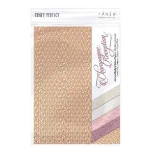 Craft Perfect – Håndlavet bomuldspapir med mønster – Champagne Reception  A4
