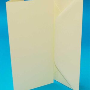 10 sæt Kort & Kuverter 9,8×21 Elfenben