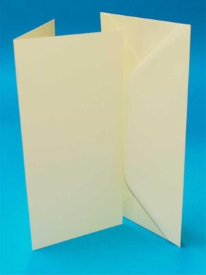 10 sæt Kort & Kuverter 9,8×21 Elfenben