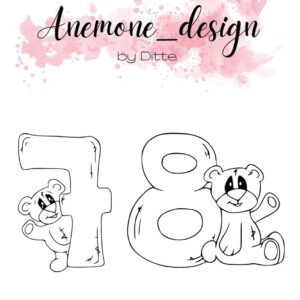 Anemone Design Stempel – Teddy Bear – 7 & 8
