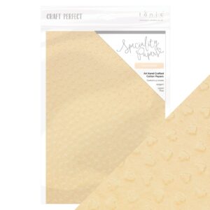 Craft Perfect – Håndlavet bomuldspapir med mønster – Peach parfait  A4