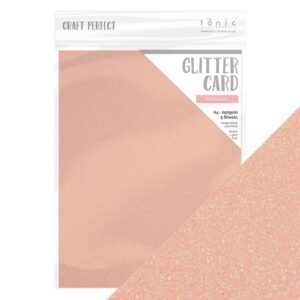 1 ark Craft Perfect Glitterkarton – Pink frosting