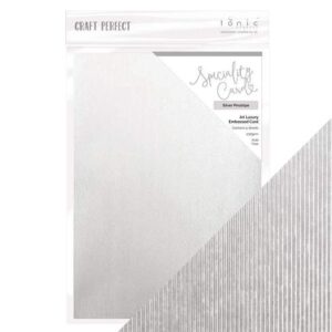 Craft Perfect – Luxury Embossed Card – Silver Pinstripe A4
