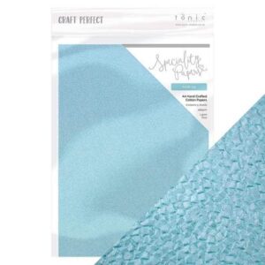 Craft Perfect – Håndlavet bomuldspapir med mønster – Arctic Ice  A4