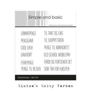 Simple and Basic stempel – Lommepenge