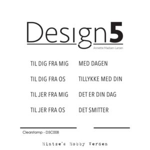 Design5 Stempel – Danske Tekster