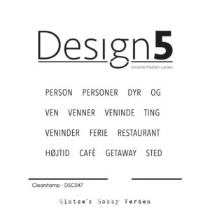 Design5 Stempel – Danske tekster