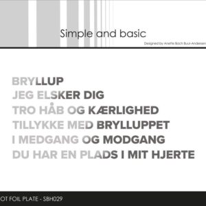 Simple And Basic Hot Foil Plate – Danske tekster