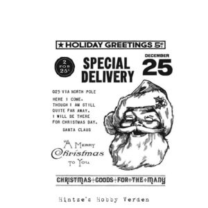 Tim Holtz Cling Stamp – Jolly Santa