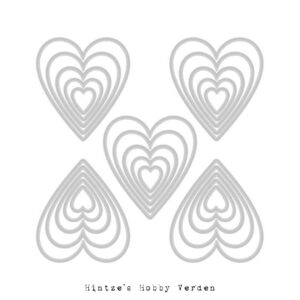 Sizzix/Tim Holtz Die – Stacked Tile Hearts