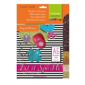 Florence Self-adhesive glitter paper 160g A5 5sheets – No.2