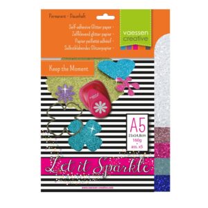 5 ark Florence Self-adhesive glitter paper – No.3