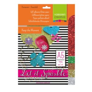 Florence Self-adhesive glitter paper 160g A5 5sheets – No.4