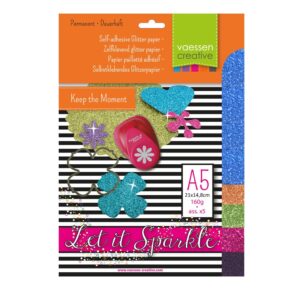 Florence Self-adhesive glitter paper 160g A5 5sheets – no.5