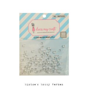 Dress My Craft Droplets Clear Water  – 4 mm