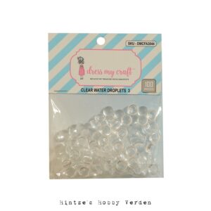 Dress My Craft Droplets Clear Water  – 8 mm
