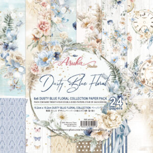 Memory Place 6×6 Inch Paper Pack – Dusty Blue Floral