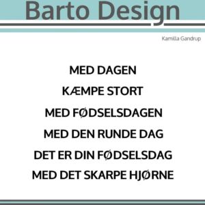 Barto Design Stempel – Med Dagen