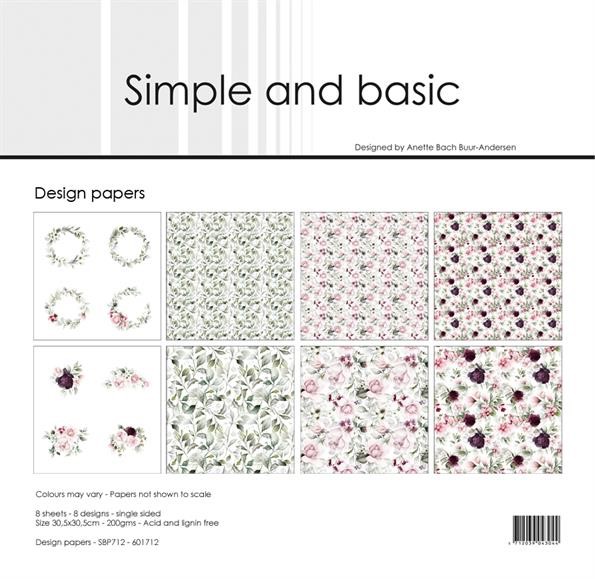 Simple and Basic Paperpad 30,5×30,5cm – Beautiful Roses