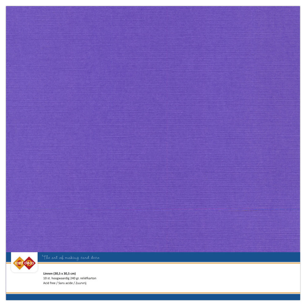 10 ark Linnen karton, 30,5 x 30,5 cm – Violet