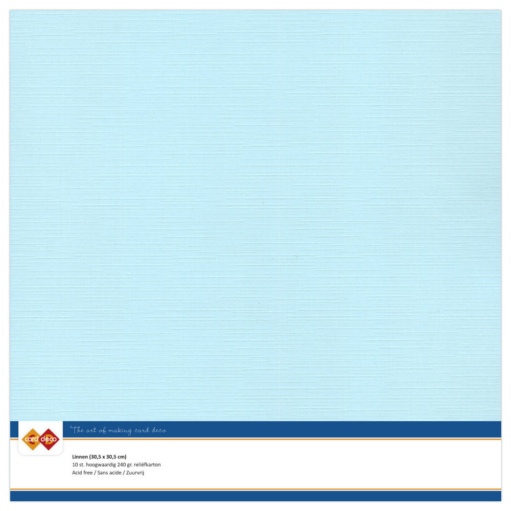10 ark Linnen karton, 30,5 x 30,5 cm – Baby Blue