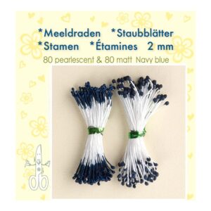Leane Stamen 2mm 80 Matt + 80 Pearl – Navy Blue