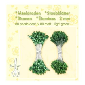 Leane Stamen 2mm 80 Matt + 80 Pearl – Light Green