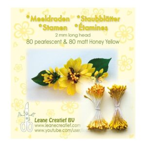 Leane Stamen 2mm 80 Matt + 80 Pearl – Honey Yellow
