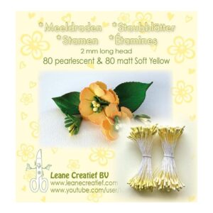 Leane Stamen 2mm 80 Matt + 80 Pearl – Soft Yellow