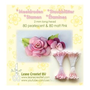 Leane Stamen 2mm 80 Matt + 80 Pearl – Pink
