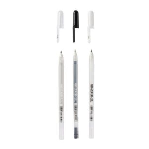 Sakura Gelly roll gel pen – Black, White & Transparent