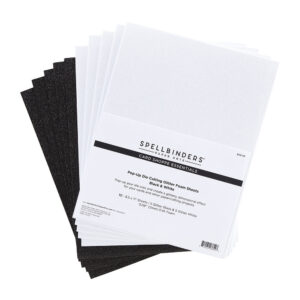 Spellbinders Glitter Foam Sheets – Black & White 10 ark