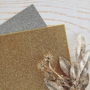Spellbinders Glitter Foam Sheets – Gold & Silver 10 ark